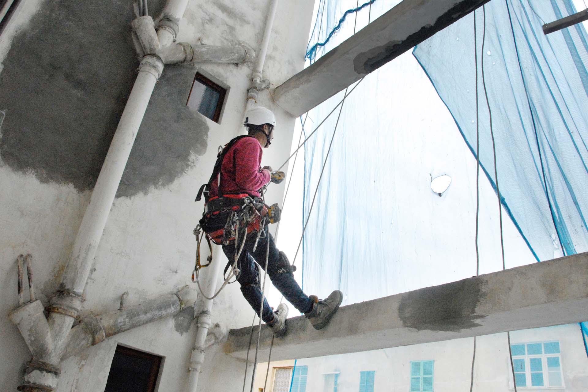 Trabajo vertical en patio